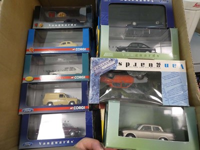 Lot 2381 - Box containing vanguard and other diecast...