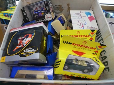 Lot 2382 - Box containing various diecast vehicles...