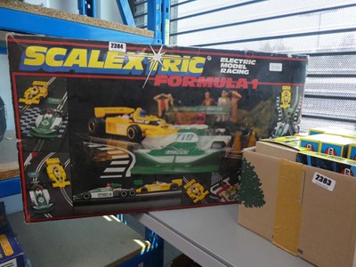 Lot 2384 - Scalextric Formula 1 electric model racing set...