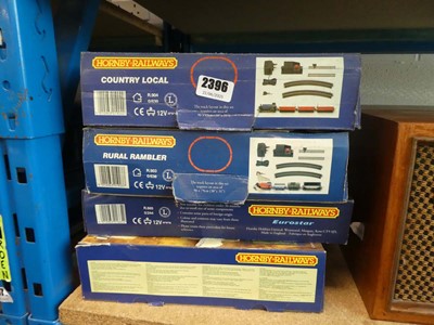 Lot 2396 - 4 railway sets country local, EuroStar,...