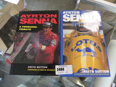 Lot 2486 - 2 copies of the book Ayrton Senna, "a personal...