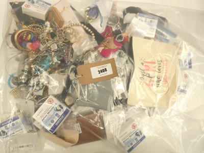 Lot 2408 - Bag containing quantity of loose costume and...