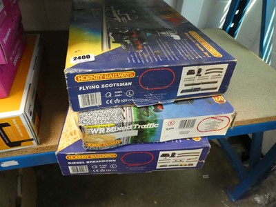 Lot 2400 - Hornby railways train sets flying Scotsman GWR...