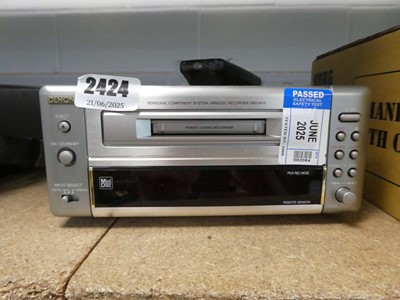 Lot 2424 - Denon minidisk recorder with remote control,...