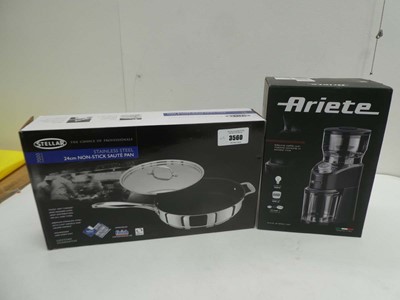 Lot 3560 - Stellar 24cm non stick sauté pan and Ariete...