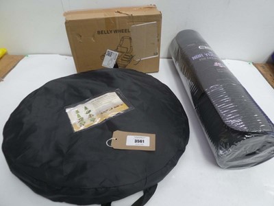 Lot 3561 - Bellywheels exerciser, yoga mat and pop up...