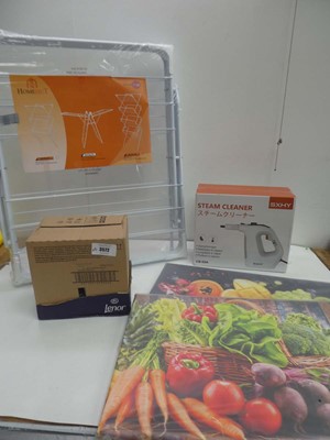 Lot 3572 - 8 bottles of Lenor, Steam cleaner, 2 canvas...