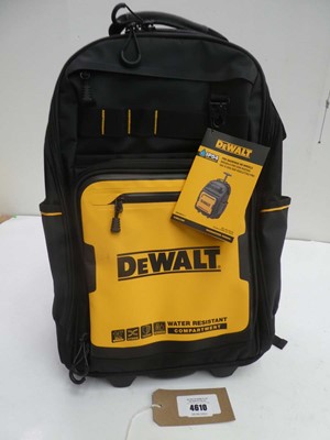 Lot 4610 - DeWalt IP54 pro backpack on wheels