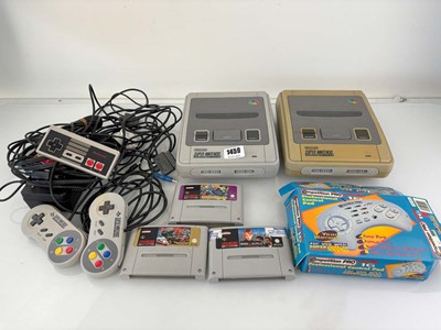 Lot 2x SNES consoles, games and Nintendo controllers