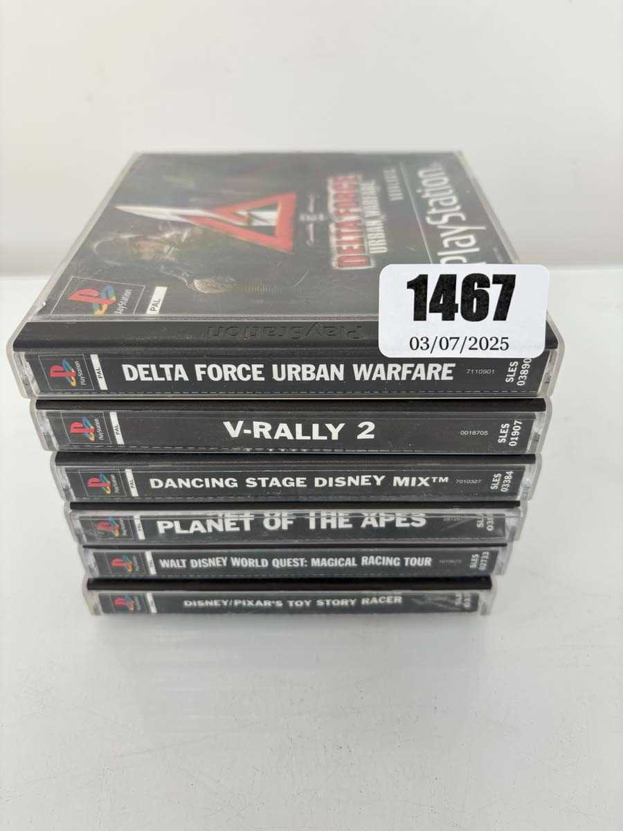 Lot 6x boxed PlayStation 1 games