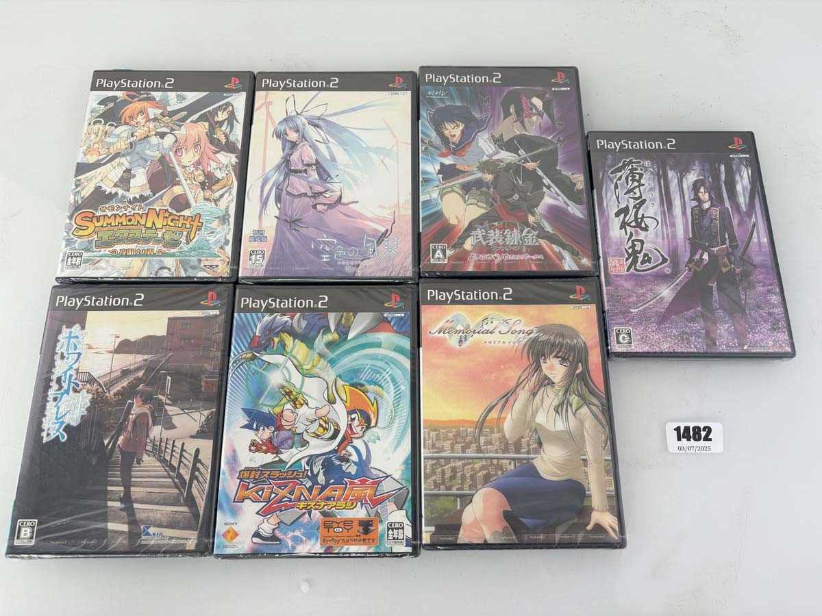 Lot 7x Sealed Japanese PlayStation 2 games