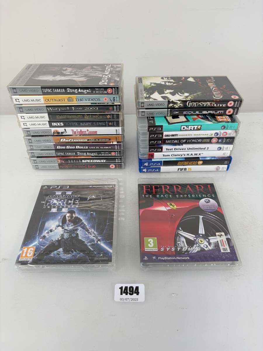 Lot Qty of PlayStation 3, PlayStation 4 and qty of...