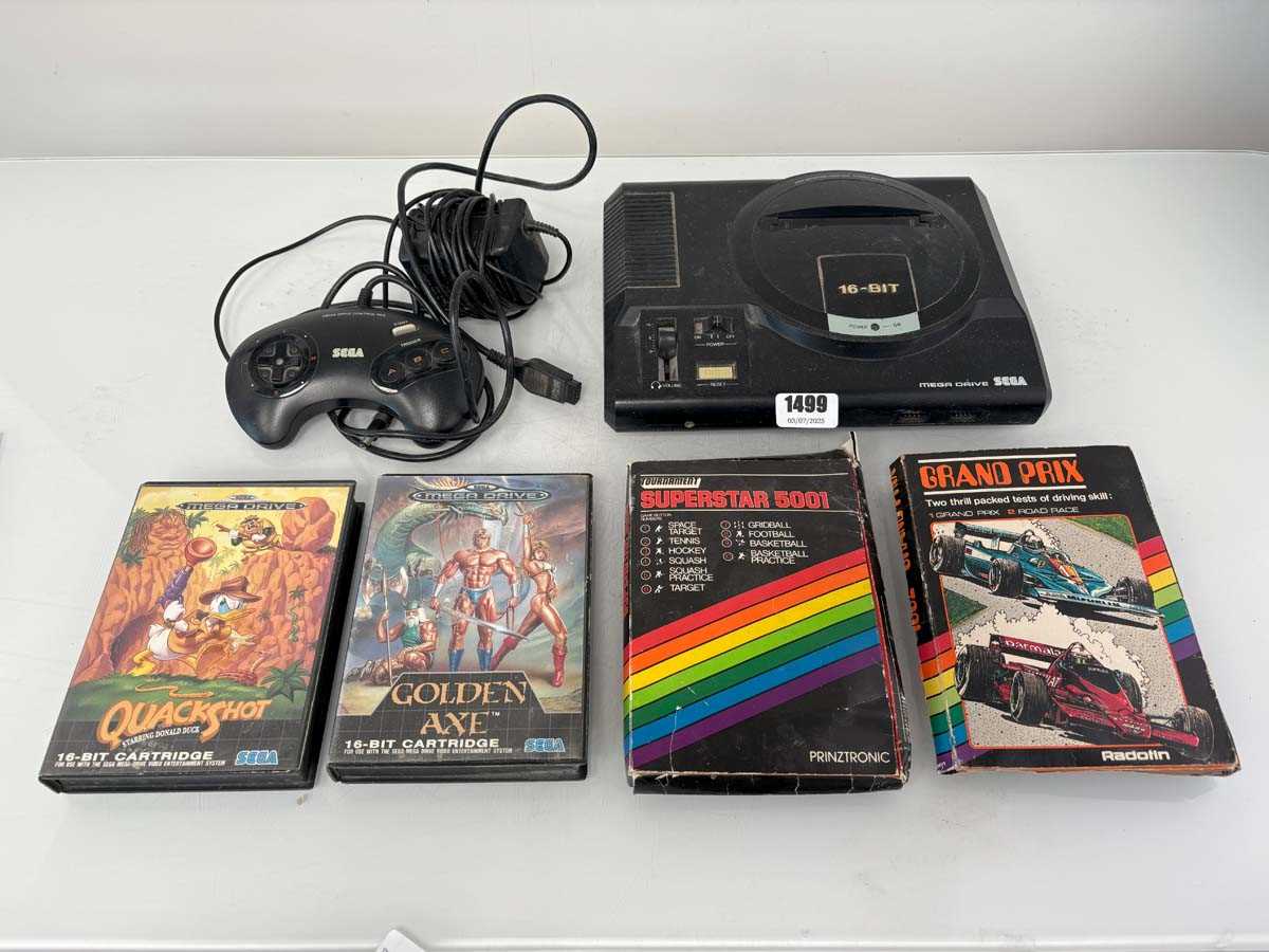 Lot Sega Mega Drive 1 with 2x games and 2x Games...