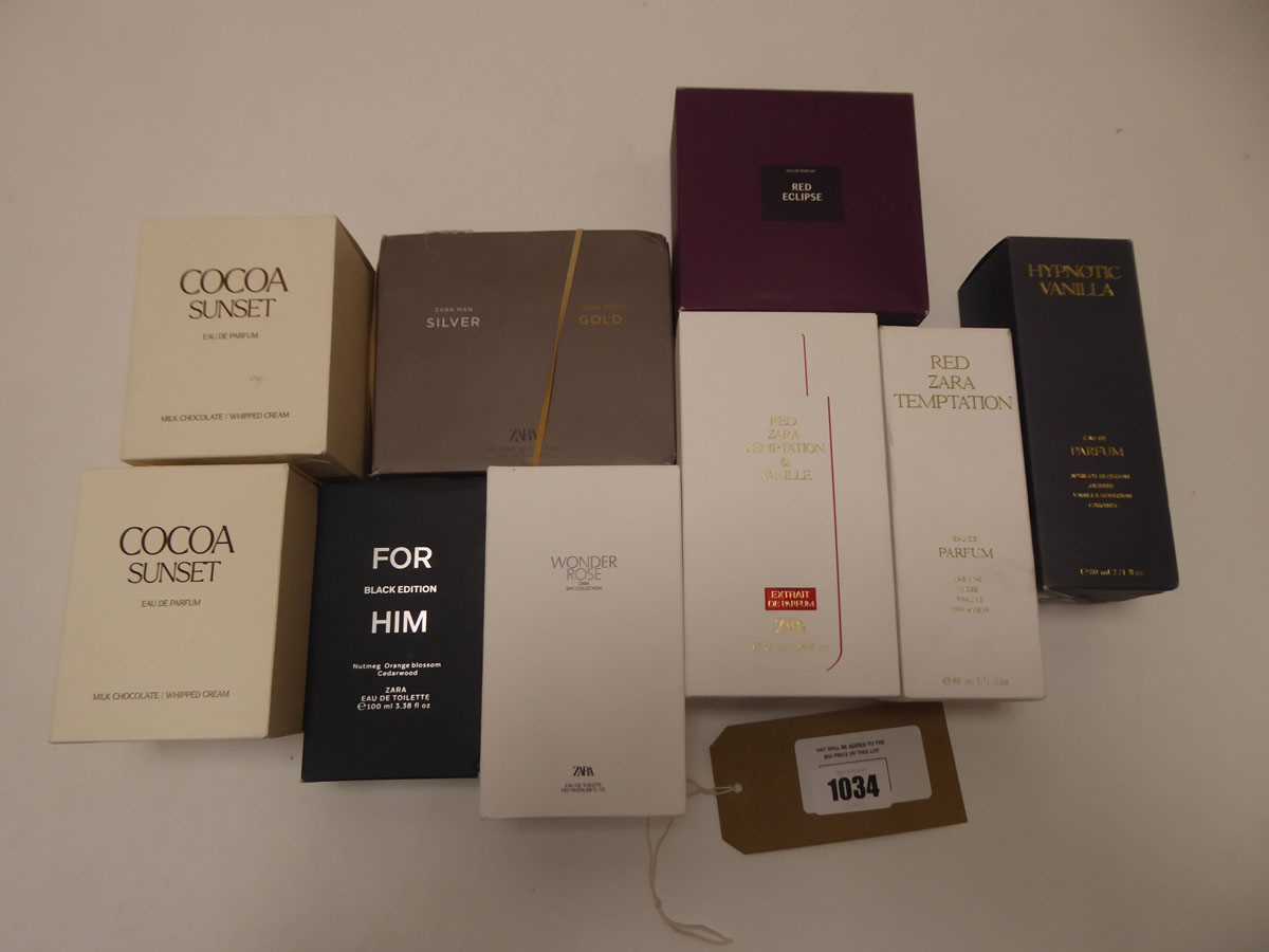 Lot Selection of various Zara perfumes