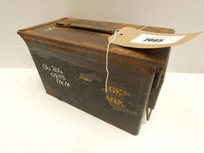 Lot 2065 - British Military ammunition box
