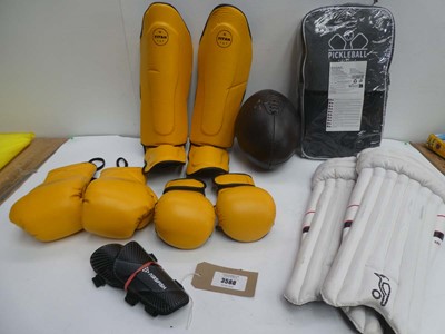 Lot 3588 - Pickleball, Rugby ball, Titan boxing gloves &...