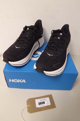 Lot 3650 - Boxed pair of ladies Hoka Clifton 10, black,...