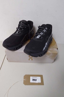 Lot 3657 - Boxed pair of men's On Cloudmonster, black, UK 8