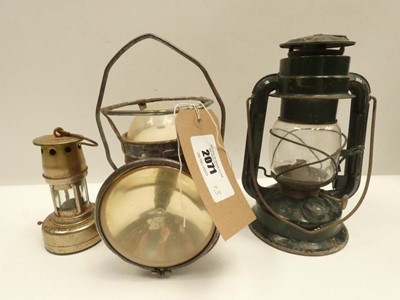 Lot 2071 - Group of three vintage lanterns to include mid-...