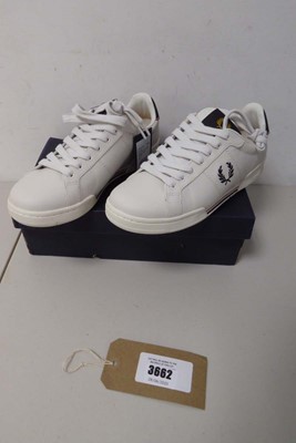 Lot 3662 - Boxed pair of Fred Perry trainers, white, UK 7