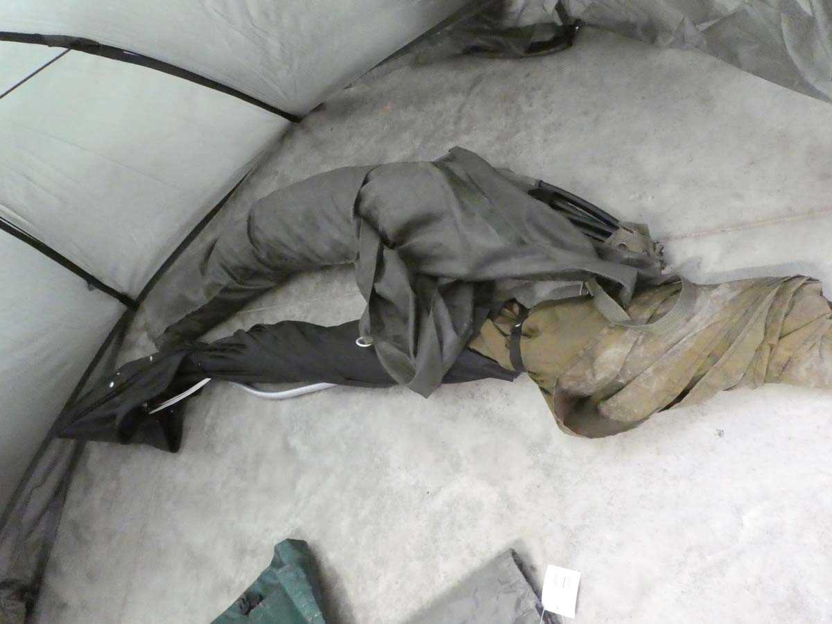 Lot 2 cased pole frame fishing tents