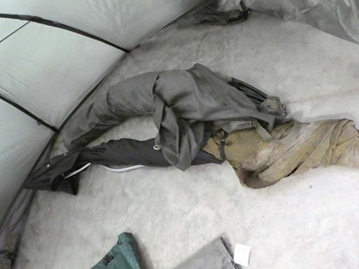 Lot 2 cased pole frame fishing tents