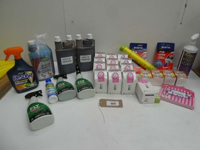 Lot 3615 - Washing up liquid, PVA glue, incense, Horse...