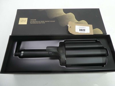 Lot 3622 - GHD wave professional tripe barrel waver