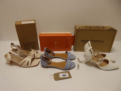Lot 3681 - 3x Boxed pairs of shoes to include Where's...