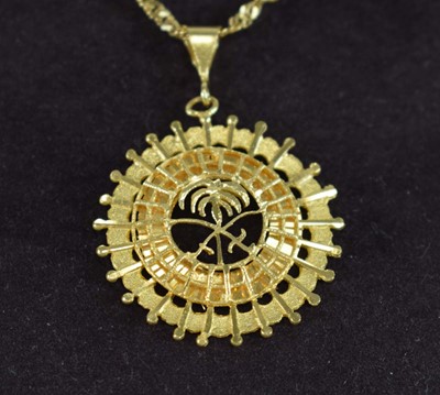 Lot 502 - A Middle Eastern yellow metal ropetwist...