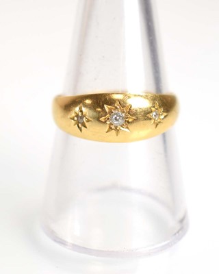 Lot 508 - An early 20th century 18ct yellow gold ring...