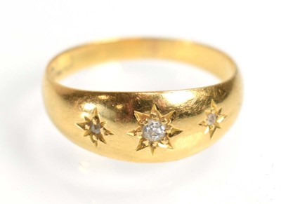 Lot 508 - An early 20th century 18ct yellow gold ring...