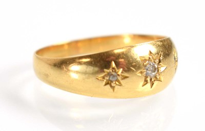 Lot 508 - An early 20th century 18ct yellow gold ring...