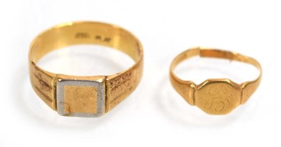 Lot 513 - An 18ct yellow gold and platinum highlighted...