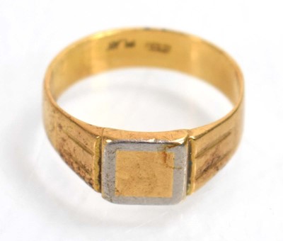 Lot 513 - An 18ct yellow gold and platinum highlighted...