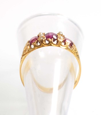 Lot 514 - A late 19th century 15ct yellow gold ring set...