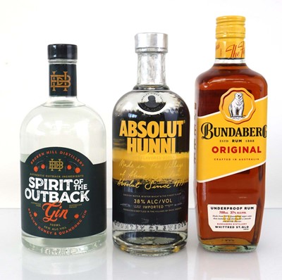 Lot 12 - 3 bottles, 1x Bundaberg Original Underproof...