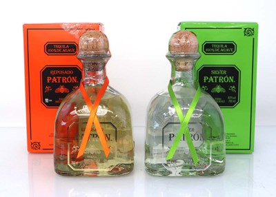 Lot 14 - 2 bottles of Patron Tequila with boxes, 1x...