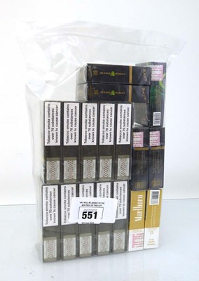 Lot 551 - 17 packs of 20 Cigarettes, 10x Sterling...