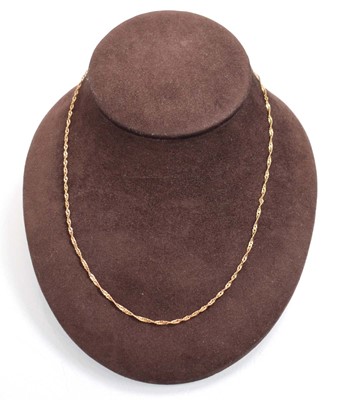Lot 538 - Four 9ct yellow gold necklaces including a...
