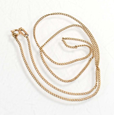 Lot 538 - Four 9ct yellow gold necklaces including a...