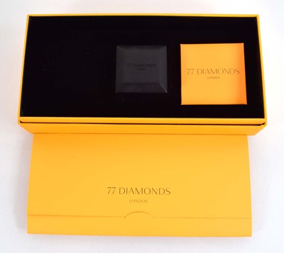 Lot 547 - A platinum ring set brilliant cut lab grown...