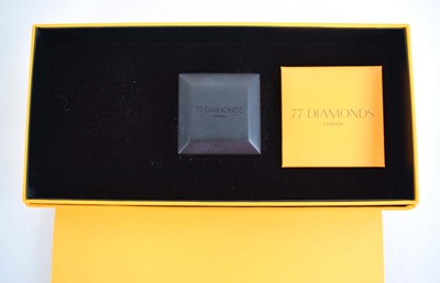 Lot 547 - A platinum ring set brilliant cut lab grown...