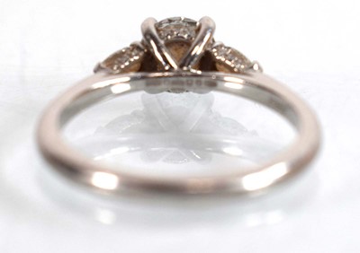 Lot 547 - A platinum ring set brilliant cut lab grown...