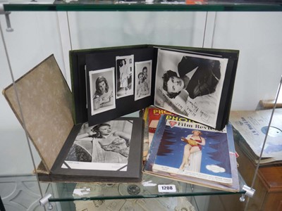 Lot 1208 - Collection of film star photographs some...
