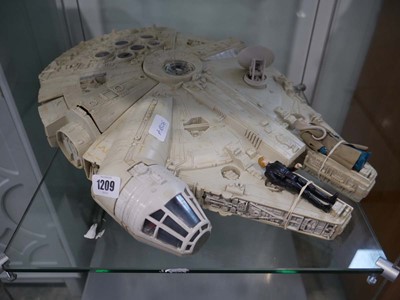 Lot 1209 - Star Wars Millennium Falcon model with figures