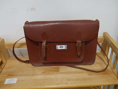 Lot 1217 - Leather school type satchel