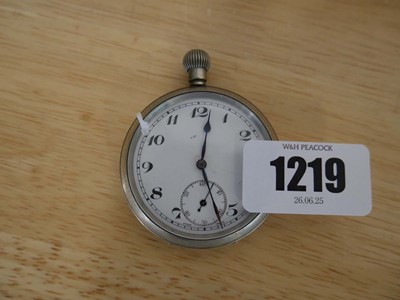 Lot 1219 - White metal coloured pocket watch