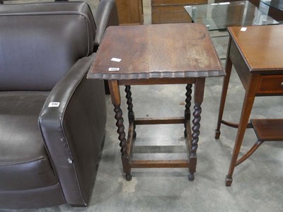Lot 1234 - Oak occasional table with 'pie crust' and...