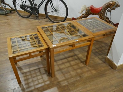 Lot 5001 - A set of three Oriental inspired lamp/side...